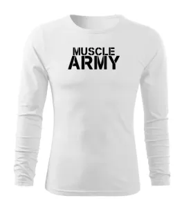 DRAGOWA Fit-T tričko s dlhým rukávom muscle army, biela 160g/m2 #7485911