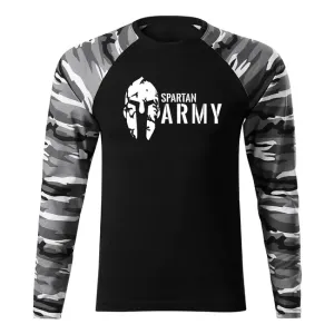 DRAGOWA Fit-T tričko s dlhým rukávom spartan army, metro 160g/m2 #7485961