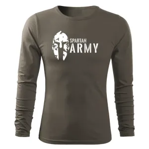 DRAGOWA Fit-T tričko s dlhým rukávom spartan army, olivová 160g/m2 #7485962