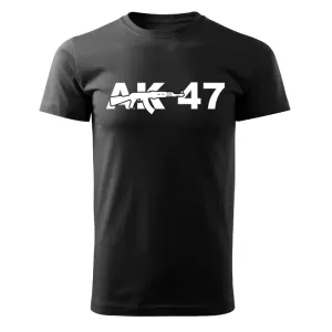 DRAGOWA krátke tričko AK-47, čierna 160g/m2 #7486009