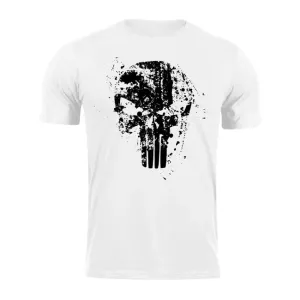 DRAGOWA krátke tričko Frank the Punisher, biela 160g/m2 #7486028