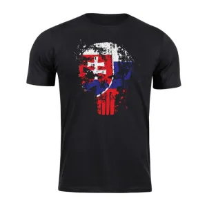 DRAGOWA krátke tričko Slovenský Punisher, čierne #7486065