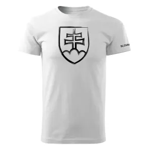 DRAGOWA krátke tričko slovenský znak, biela 160g/m2 #7486068