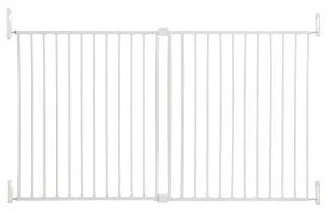 DREAMBABY Zábrana bezpečnostná Broadway 2-panelová extra široká 76-134,5 cm biela, Doprava zadarmo