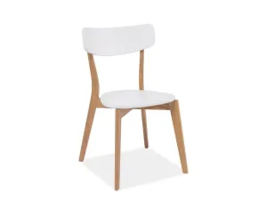 Biela drevená stolička MOSSO