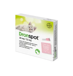 Dronspot 30 mg/7,5 mg spot-on (2 pipety) pre malé mačky (≥0,5 - 2,5 kg) 2x0,35 ml