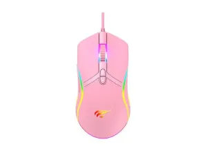 Havit MS1026 Gaming Mouse RGB 1000-6400 DPI (pink)