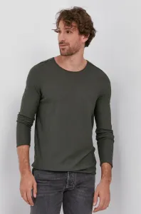 Vlnený sveter Drykorn Rik pánsky, zelená farba, ľahký