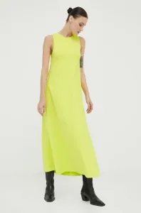 Bavlnené šaty Drykorn zelená farba, maxi, rovný strih #8734232