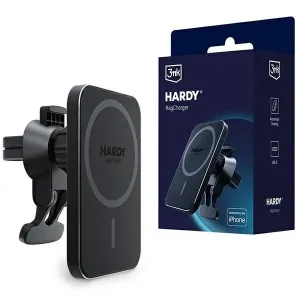 3MK Hardy MagCharger 15W Car Mount with Wireless Charger for Apple MagSafe
