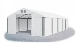 Skladový stan 5x10x2,5m strecha PVC 560g/m2 boky PVC 500g/m2 konštrukcie ZIMA PLUS Bílá Bílá Šedá
