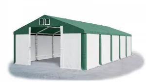 Skladový stan 5x10x2,5m strecha PVC 560g/m2 boky PVC 500g/m2 konštrukcie ZIMA PLUS Bílá Zelená Zelená