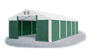 Skladový stan 5x10x2,5m strecha PVC 560g/m2 boky PVC 500g/m2 konštrukcie ZIMA PLUS Zelená Bílá Bílá