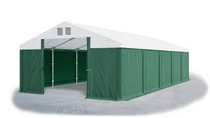Skladový stan 5x10x2,5m strecha PVC 560g/m2 boky PVC 500g/m2 konštrukcie ZIMA PLUS Zelená Bílá Zelená