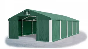 Skladový stan 5x10x2,5m strecha PVC 560g/m2 boky PVC 500g/m2 konštrukcie ZIMA PLUS Zelená Zelená Bílá