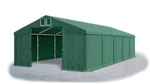 Skladový stan 5x10x2,5m strecha PVC 560g/m2 boky PVC 500g/m2 konštrukcie ZIMA PLUS Zelená Zelená Zelená