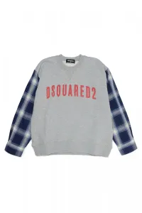 Mikina Dsquared2 Slouch Fit Sweat-Shirt Šedá 14Y
