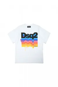 Tričko Dsquared2 Slouch Fit T-Shirt Biela 12Y