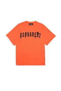 Tričko Dsquared2 Slouch Fit T-Shirt Oranžová 10Y