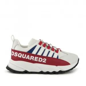 Tenisky Dsquared  Logo Leather & Tech Free Sneakers Low Lace Up Biela 32
