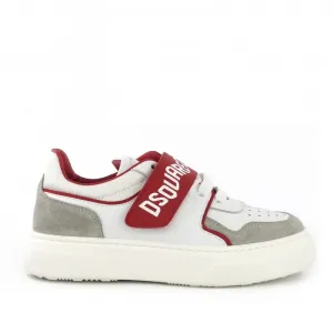 Tenisky Dsquared  Logo Mixed Materials Sneakers Low Lace Up&Strap Biela 32