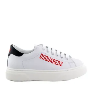 Tenisky Dsquared  Logo Print Boxer Sneakers Lace Up Biela 35