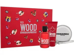 Dsquared2 Red Wood darčeková kazeta toaletná voda 100 ml + sprchovací gél 100 ml + peňaženka pre ženy