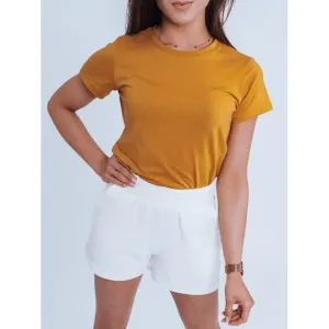 Klasické dámske tričko khaki farby s krátkym rukávom #4079059