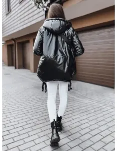 Dámska štýlová zimná bunda s kapucňou ONETTA čierna