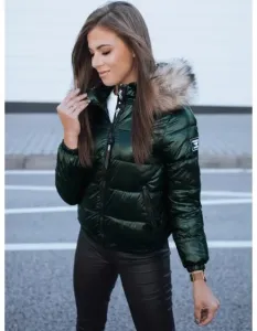 Dámska zimná bunda s kapucňou COURTNEY zelená