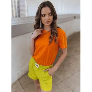 Dámske oranžové tričko s krátkym rukávom