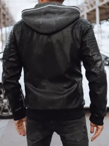 Men's Black Leather Jacket Dstreet