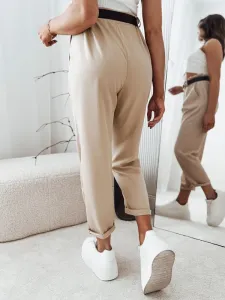 LARA camel women's fabric pants Dstreet