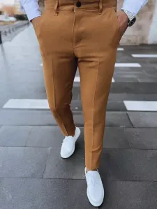 Solid Color Dstreet Camel Chino Pants for Men