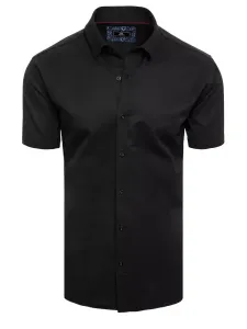 Čierna pánska košeľa s krátkym rukávom #6896774
