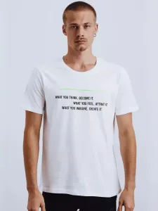 White men's Dstreet T-shirt with print #4403803
