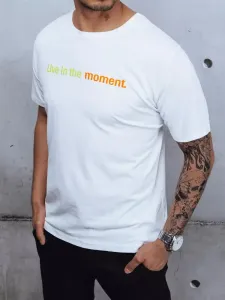White men's T-shirt Dstreet z with print