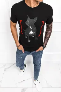 Black men's Dstreet T-shirt with print