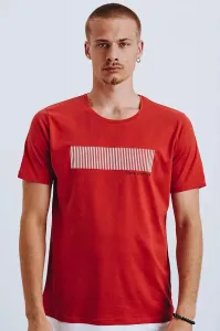 Red men's Dstreet T-shirt with print #2831543