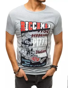 Grey men's T-shirt RX4373 with print #4761477