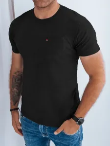 Men's smooth T-shirt with black pocket Dstreet
