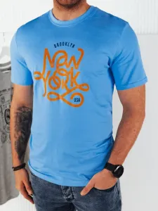Men's T-shirt with print, blue Dstreet #9570308