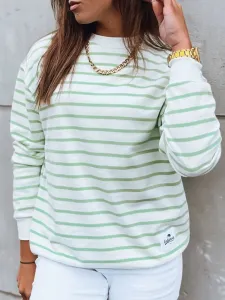 NIMFADORA women's sweatshirt with white and green stripes Dstreet