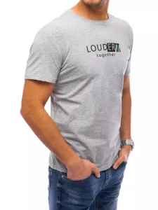 Men's T-shirt with light grey Dstreet print #701023