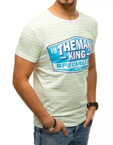 White men's T-shirt RX4396 with print