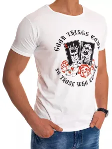White men's T-shirt RX4478 with print #4808064