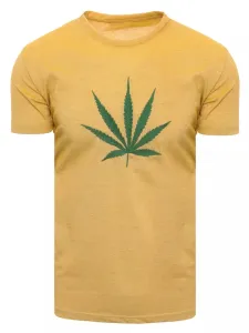 Žlté pánske tričko Dstreet #760773
