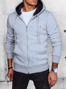 Men's Light Grey Dstreet Zipper Sweatshirt #9052885