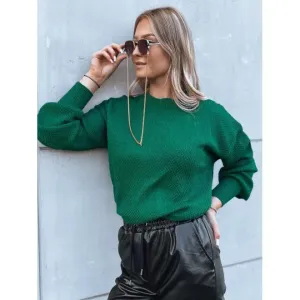 Oversize dámsky sveter zelenej farby