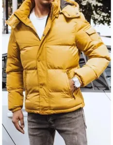 Pánska bunda zimná prešívaná WINA žltá
